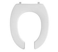 Pressalit Dania WC siège 72000-UN3999 blanc, sans couvercle, ouvert à l'avant, charnière universelle UN3, Inox , standard
