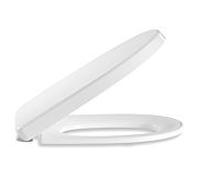 Pressalit Delight WC 492000-D69999 blanc , avec couvercle, abaissement automatique, charnière inclinable D69, acier inoxydable, amovible