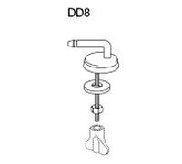 Pressalit installation de DD8999 d'articulation universel par le bas, pour WC siège Pressalit code, norme