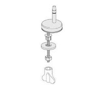 Pressalit Jeu 2 Charnières De Siège De Toilette Fixation Par Le Dessus Chrome
