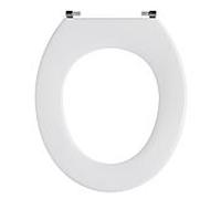 Pressalit Objecta WC siège 53011-UN3999 charnière universelle UN3, Inox , polygiene blanc, sans housse, standard