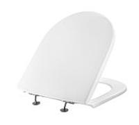 Pressalit Projecta D siège WC 172011-D28999 blanc polygiene, avec revêtement, standard, Inox spéciale D28, fixe, Inox