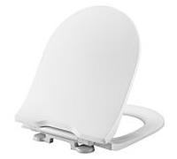 Pressalit Projecta D Solid Pro WC siège 1006011-DG4925 blanc polygiene, avec couvercle, standard, charnière combinée DG4, acier inoxydable