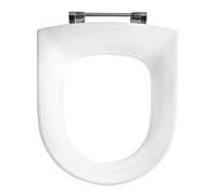 Pressalit Projecta D WC 879011-DC7999 blanc polygiene, sans couvercle, standard, charnière spéciale DC7, universal , acier inoxydable