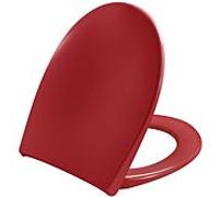 Pressalit Scandinavia Plus WC siège 758035D05999 rouge, charnière en acier inoxydable, abaissement automatique