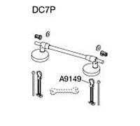Pressalit Spezial charnière DC7P999 Inox , pour WC siège Projecta D , Universel , montage par le haut