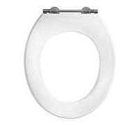 Pressalit WC siège 53011-BV5999 blanc polygiene, sans housse, standard, charnière spéciale BV5, Universel , Inox