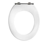 Pressalit WC siège 53011-BZ1999 charnière spéciale BZ1, universal , acier inoxydable, blanc polygiene, sans couvercle, standard