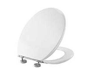 Pressalit WC siège 54011-BV5999 blanc polygiene, avec revêtement, standard, charnière spéciale BV5, Universel , Inox