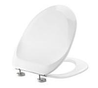 Pressalit WC siège 896011-DB4999 blanc polygiene, avec couvercle, standard, charnière spéciale DB4, acier inoxydable