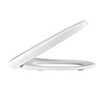 Pressalit WC siège 936000-DE4999 charnière universelle flexible DE4, Inox , amovible, blanc, avec couvercle, abaissement automatique