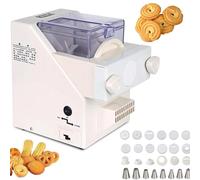 Presse à biscuits électrique - Machine à emporte-pièce 180 W avec 8 buses et 6 moules pour des biscuits faits maison faciles - Parfait pour la cuisson des cadeaux.