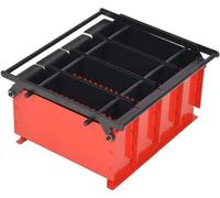 Presse à briquettes de papier de style élégant en acier 38x31x18 cm noir et rouge FR73432