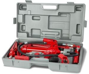 Presse à carrosserie EBERTH hydraulique avec puissance 4T, kit de débosselage complet comprenant une presse, 7 pièces de pression, un écarteur, un coffret