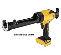 Presse à cartouches électrique - Pistolet à joints sans fil - 6 vitesses - Lumière LED - Pour batterie 18V, sans batterie - Jaune