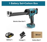 Presse à cartouches électrique sans fil - Force de poussée de 400 kg - 6 vitesses - Compatible avec batterie 18V - 1 batterie incluse