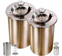 Presse à Charcuterie en Acier Inoxydable avec Thermomètre, Moule à Jambon Durable pour des Viandes Parfaitement Pressées, Idéal pour Le Salaison Maison Et Les Planches De 2PCS