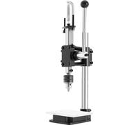 Presse à estamper manuelle - Outil pour le cuir (estampage/gaufrage) - Hauteur réglable de 0 à 16 cm - Mandrin de 1,5 à 13 mm - Alésage fileté M12 - Support 13 × 15 × 1 cm - Noir
