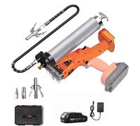 Presse à graisse électrique sans fil - Modèle 2-en-1 - 10 000 PSI - Tuyau de 100 cm - Moteur sans balais - Automatique - 1 batterie de 2,0 Ah
