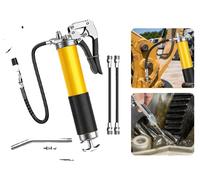 Presse à graisse, pression de 8000 PSI, longueur de 16,5 pouces, tuyau flexible, comprenant un raccord de verrouillage, et un ensemble d'accessoires complet