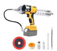 Presse à graisse sans fil compatible avec batterie Dewalt 20 V, sans balais 13000 PSI, professionnelle haute pression avec tube haute pression de 30 cm (sans batterie)