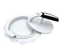 Fackelmann Presse écrase hamburger en acier inoxydable, idéale pour smash burger, pour burger sur la plaque, passe au lave-vaisselle, Ø 14 x 10 cm, Gris