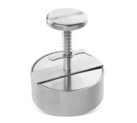 FMprofessional Presse à hamburger 22205 – Acier inoxydable, Argenté, 14 x 11 x 11 cm