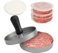 Presse à hamburgers, outil à viande pour hamburgers, fabricant de galettes, fabricant de hamburgers en aluminium pour la cuisine, le barbecue, le grill noir