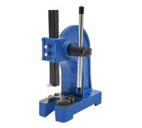 Presse à mandrin manuelle 1T - 139 mm de hauteur maximale - Presse de table en fonte avec plaque de base réglable sur 4 positions - Pour perforer, plier, étirer, façonner dans l'atelier/le modélisme