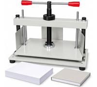 Presse à papier manuelle A4, pression de 1500 kg | Machine à aplatir et saisir les livres en acier, barres d'équilibre doubles, pour livres de reçus de factures et documents