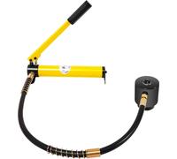 Presse à poinçonner hydraulique - SYK-15. Outil de poinçonnage - Pompe de 15 tonnes - Tête rotative à 360° - Acier Cr40 - Pour tôles métalliques - Jaune