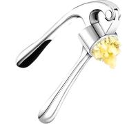Presse-ail de la marque Unyqoos® en alliage de zinc, avec un manche antidérapant en ABS – ergonomique, lavable au lave-vaisselle ; forme compacte en forme de goutte, idéale pour l'ail et le gingembre