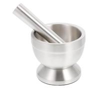 Presse Ail en Acier Inoxydable Argenté, Broyeur Multi-usage Cuisine | Acier Inoxydable, Prise Ergonomique et Sûre, Usage Pratique pour Épices et Grains de Café en Cuisson
