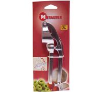Presse-ail et dénoyauteur en aluminium - METALTEX - 2 en 1 - Râper, peler, émincer, presser - Aide culinaire