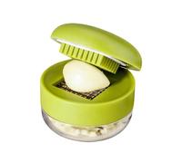Presse Ail Manuel - Avec Récipient Mini Trancheuse Manuelle Compacte En Acier Inoxydable,Robot de Cuisine Hachoir à Ail | pour Gingembre, Poivre, Noix, Fruits, Légumes et Aliments