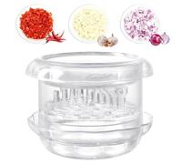 Presse-Ail Manuel Multifonctionnel, Broyeur Hachoir Transparent, Broyeur De Gingembre Multifonctionnel, Pour Piment, Poivre, Oignon Et Noix, Pratique et Facile à Transporter, Cuisine, Compact