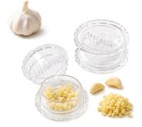 Presse Ail Manuelle 2/3 Pièces, Écrase Ail Transparent Alimentaire (2PCS)