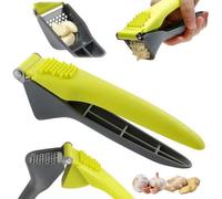 Presse-ailes en acier inoxydable Unyqoos® avec poignée ergonomique antidérapante, 50 points de pression, résistante à la corrosion, pliable – idéale pour l'ail, le gingembre et les herbes