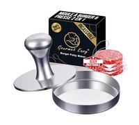 Presse Burger 2-en-1 en Acier Inoxydable | Presse Steak haché | Presse Hamburger | avec Papier antiadhésif | Robuste | Passe au Lave-Vaisselle | idéale pour Smash Burgers