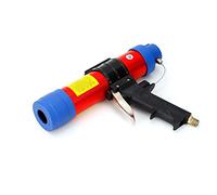 Presse-cartouche à air comprimé - 310 ml - Seringue en silicone - Manomètre | Presse-cartouche en aluminium bleu, 0,85 kg, 310 ml, 6 bar, 26,8 x 24 cm, manomètre, seringues en silicone, 10 buses