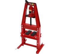 presse d'atelier à cadre A hydraulique de 6 tonnes, réglable en hauteur, grande stabilité, rouge