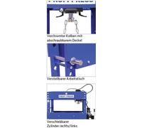 Presse d'atelier hydraulique XL PREMIUM WPMEH 100/2