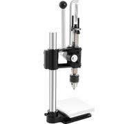 Presse d'établi manuelle - Presse à percer - Mandrin de 1,5 à 13 mm - Réglable en hauteur de 0 à 16 cm - Portée de 88 mm - Course de 50 mm - Fonte - Gris clair