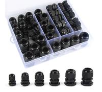 Presse-étoupe - 50 Pcs, Étanche PG7/9/11/13.5/16/19, Réglable 3-16mm, Connecteur Câble Plastique Nylon Étiquette