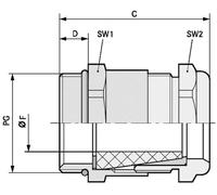 Presse-étoupe LAPP SKINDICHT® SHV PG 21/21/18 52002660 laiton laiton 25 pc(s)