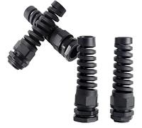 Presse-étoupe pour câble PG11, connecteur en plastique pour passage de fil IP68 étanche à l'eau avec protection en spirale flexible pour soulagement de tension pour câble de 5-10 mm de diamètre, lot