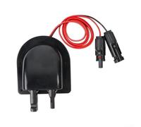 Presse-étoupe solaire avec rallonge étanche IP68 ABS double port de câble pour camping-car, camping-car, bateau, installation de panneau solaire sur le toit (noir)