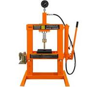 MonsterShop Presse hydraulique 10 t – Manuelle, acier thermolaqué, manomètre amovible, 3 niveaux