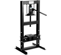 Presse hydraulique à cadre en H - 6 tonnes - Table de travail à hauteur réglable - Plaques de pression - Pour l'usinage des métaux - Pour le pliage et la redressement - Noir