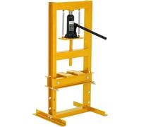Presse hydraulique à cadre en H - 6 tonnes - Table de travail à hauteur réglable - Plaques de pression - Usinage des métaux - Montage de roulements et de joints universels - Pliage et redressage - Jau